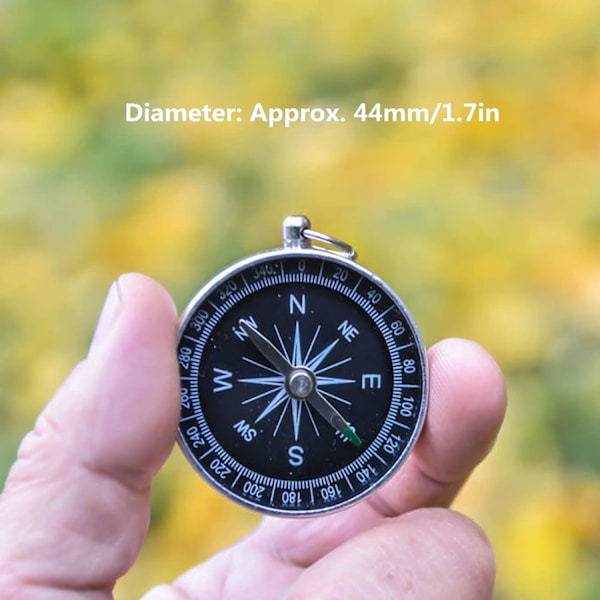 Kompassi kellotaululla, 45 mm alumiininen kannettava taskukompassi, korkea tarkkuus