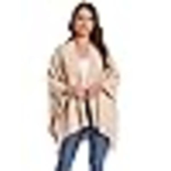 Poncho Dam Kvinna Vinter Varm Elegant Poncho Pläd Poncho Kappa Stickad Poncho Kavaj Vinter Poncho Halsduk Kvinna Present till Födelsedag Jul