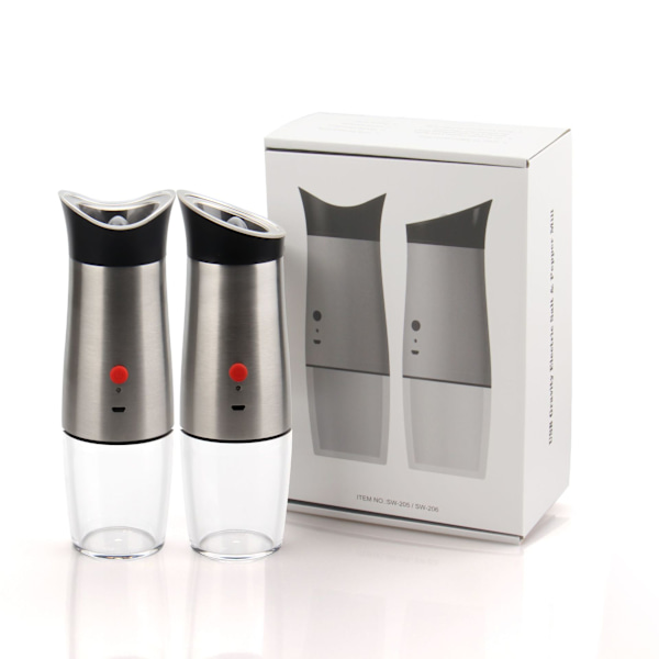 Elektrisk salt- og pepperkvern: - USB-oppladbar automatisk kvern