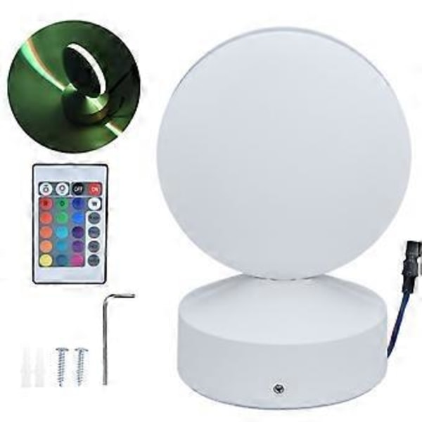 360 Grader Lysende Væglampe RGB Fjernbetjening 10W Spot Light til Stue AC85265V