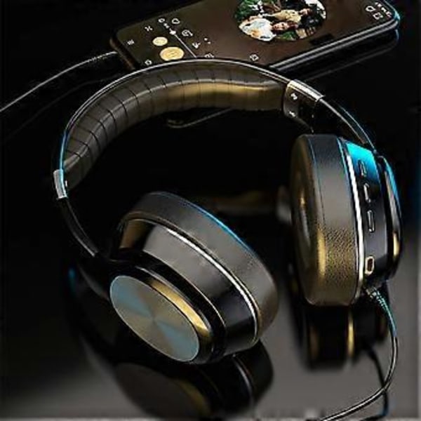 Aktiv støydempende Bluetooth Over-Ear hodetelefoner med mikrofon, trådløs eller kablet for reise og hjemmekontor