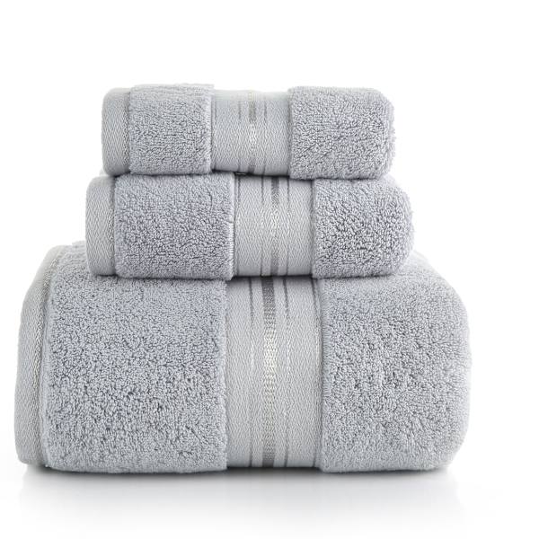 Handdukar - Set med 3 badhanddukar i 100% bomull - 75*150cm+34*75cm+3