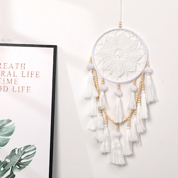 Macrame drömfångare för sovrum - Boho väggdekoration handgjord
