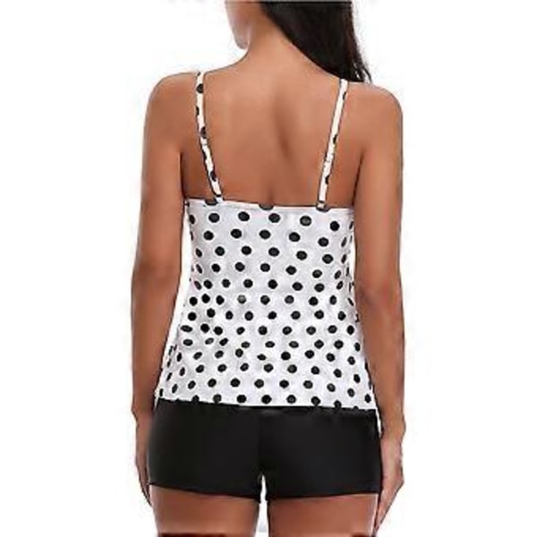Tankini-badedragter til kvinder, lagdelt flæse-tankinitop med drengehorts, todelt badedragt (style1434)