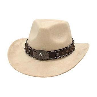 Western Cowboy Hat Vinter Efterår Solhat til Camping Gade Rejser Vandreture Fiskeri (Beige)