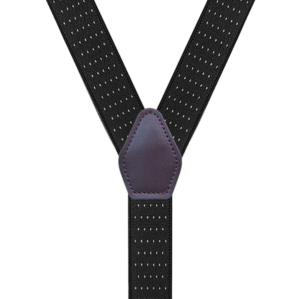 Par Herr Y-hängare - Marinblå med Vita Polka Dots, Halksäkra