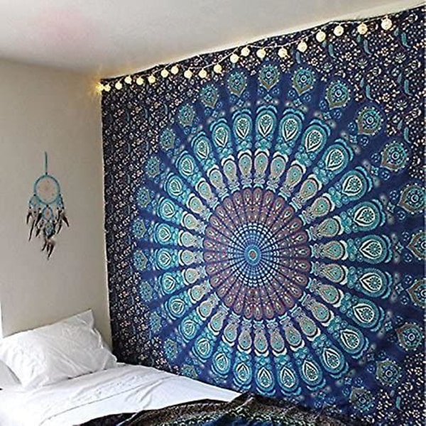 Dww-gobeläng Presenttapeter Hippie Mandala Bohemian Psychedlic Intrikata indiska vägghängande Sängkläder Sängöverkast
