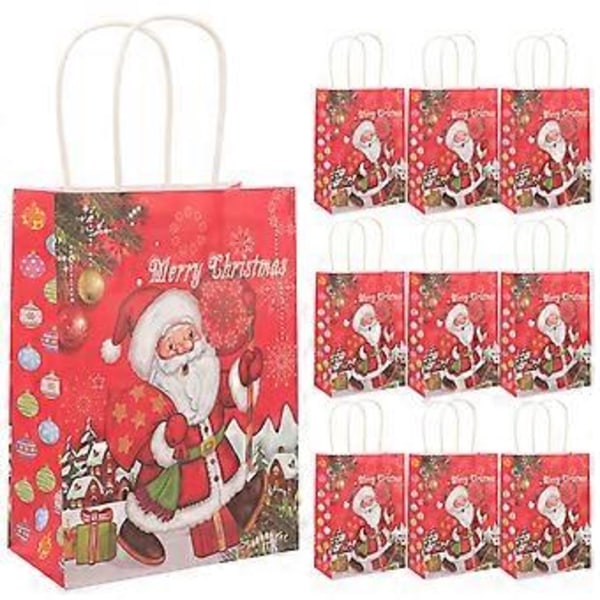 12 stk. Håndholdte julegaveposer Delikate julegaveposer Gaveinnpakningspapirposer Tote Bags