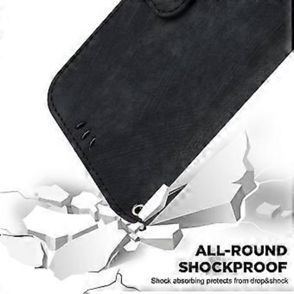 Mobilfodral för Motorola Edge 40 Neo 5g - Söt Tiger Tryckt PU-Läder Flip Cover (Svart)