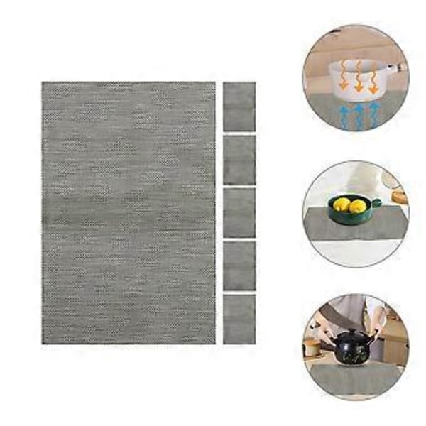 6 kpl Uudelleenkäytettävä Paikkamatto Lämmönkestävä Tabletti Eristysmatto Astiamatto Kupin Alunen