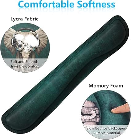 Musematte med håndleddstøtte  Tastaturhåndleddstøtte og musematte med håndleddsstøtte  Sklisikker PU-base  Søt elefant