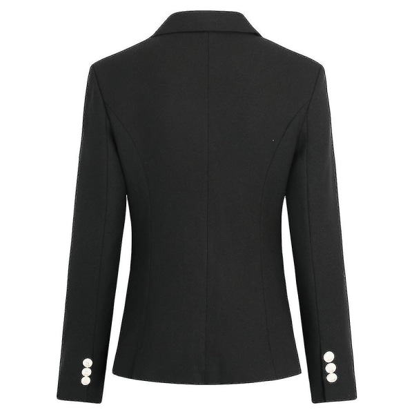 Women's 2 Piece Office Lady Business Suit Set Slim Fit One Button Blazer Pant Set High-quality Black Black XXL
