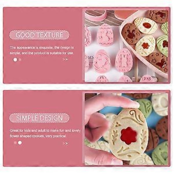 9 st Kakformar Påsk Bakformar DIY Påskkakformar Dessert Bakformar Kexform