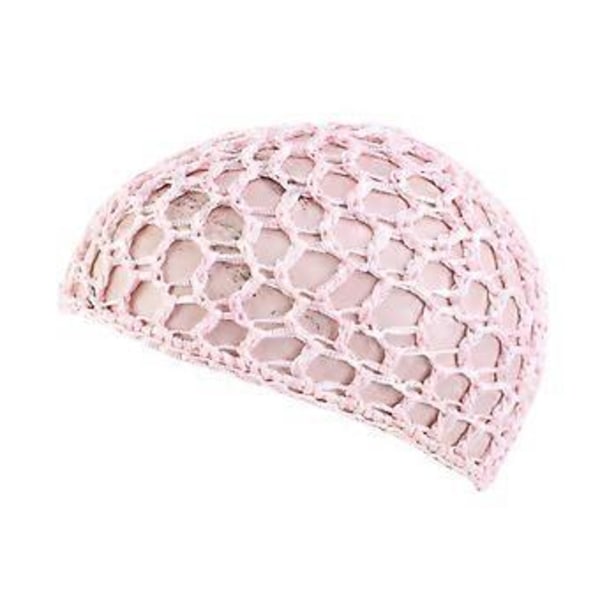Mesh Crochethårnett Rayon Strikket Snood Hette Tykk Kort Kvinne Hårnett Snoods (Aprikos)
