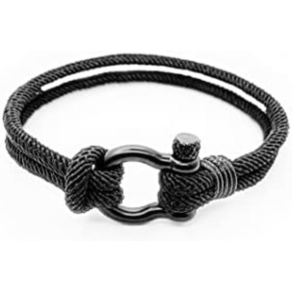 Nautisk seglarrepomslag armband handledssmycke armband stålskruv marin ankarshacklar, två rader