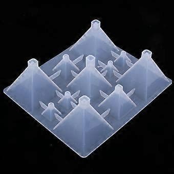 5 Forskjellige Størrelser Stor Pyramideform DIY Silikonform Resin Epoxy