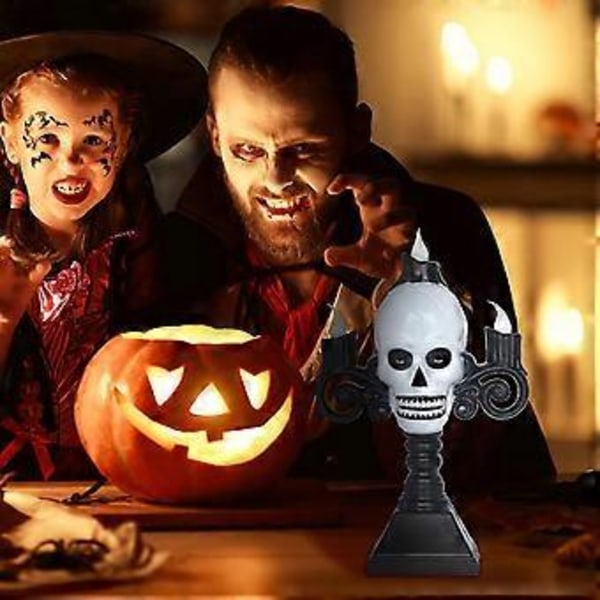 Halloween Dekor Döskalle Ljuslykta Dekoration Rekvisita Läskig Spökhuvudlampa Pumpalykta Ornament (1 st)