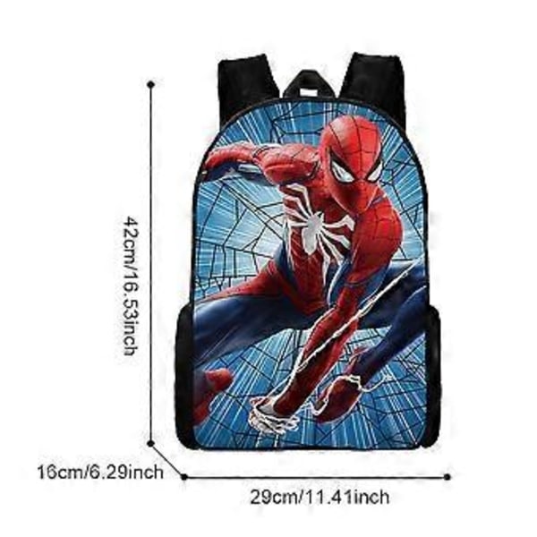 Barnryggsäck Superhjälte Spiderman Tryckt Skolbok Ryggsäck Reseväska (1)
