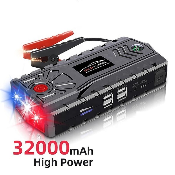 High Quality 32000mah High Power Car Jump Starter Power Bank Multi-function Portable 12v Lithium Battery Car Jump Starter