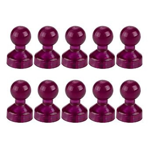 10 stk Magnetiske Push Pins Fargerike Kartmagneter for Kjøleskap Kalender Whiteboard (Rose Red)