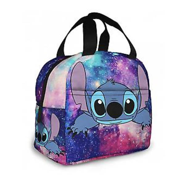 2024 3D Stitch Isolerad Lunchväska Box Väska Vuxen Barn Skola Mat Snack Picknick Box Förvaringsväskor Handväska Present( E)