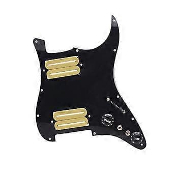 Elektriske gitarer plekterbrett pickup-enhet ripeplate praktisk solid (svart gul)