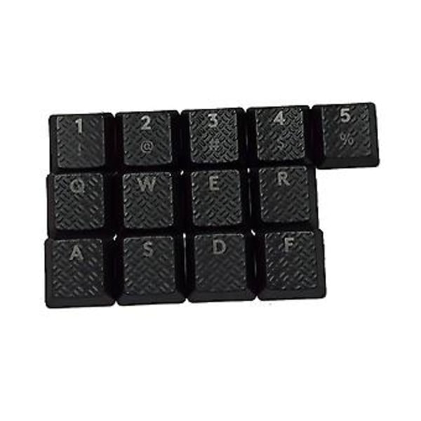 Sklisikre tekstur-tasthetter 13 stk PBT Tasthette OEM-profil for G915TK LKeycap (Svart)