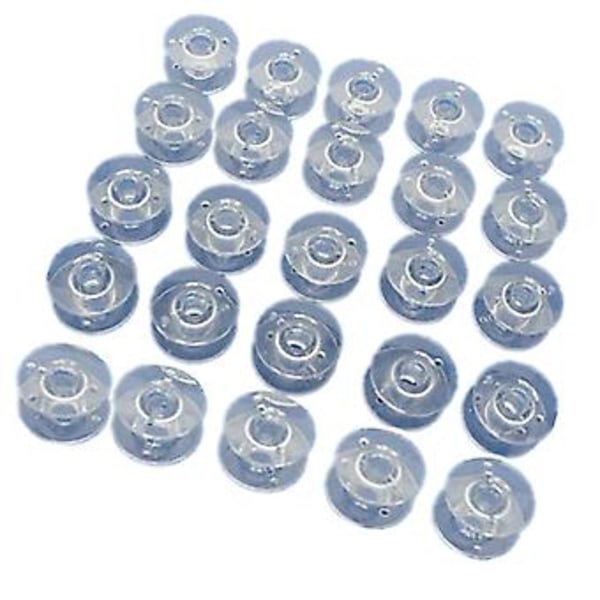 25 stk. 2,1 cm klare plastikspoler til symaskiner