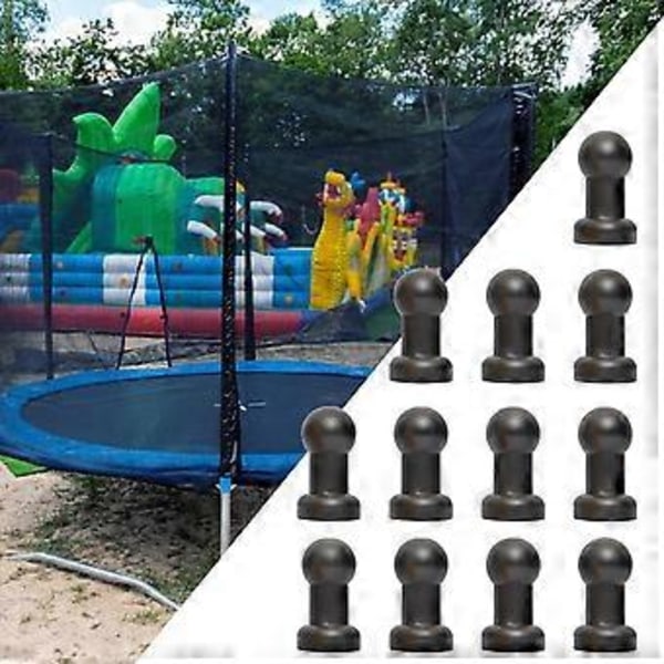 12 Stycken Skyddskåpor för Trampolinstolpar Skyddande Ändstycken för Trampolinstolpar