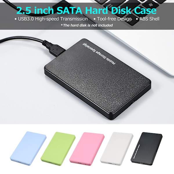 2,5 tommer harddisk etui Usb3.0 ekstern Hdd/ssd kabinet Sata harddisk etui（grøn）