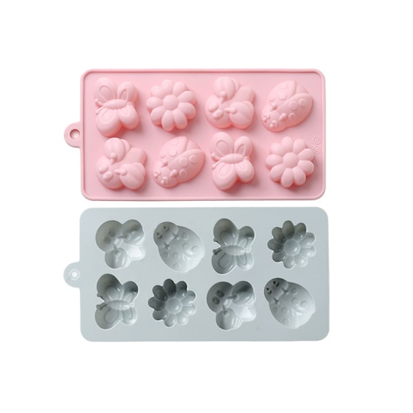 2pc Kitchen baking mold bug flower silicone mold handmade