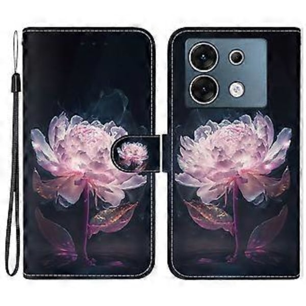 Läderfodral för Infinix Zero 30 5G med mönstertryck (Lila Pion)