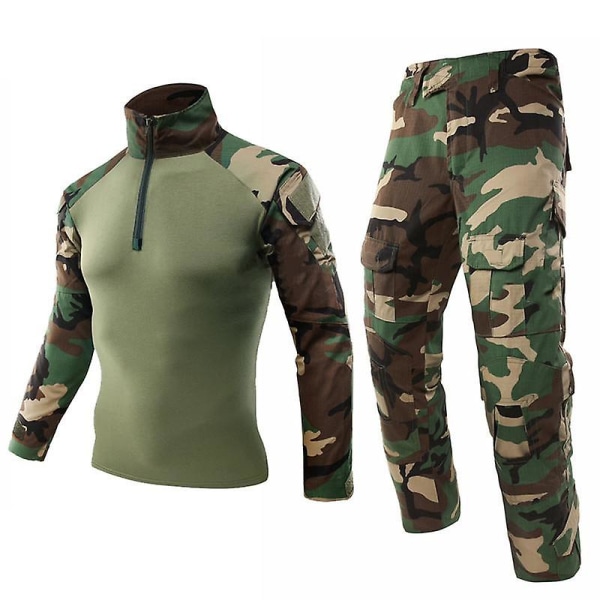 Military Uniform Tactical Camouflage Suit Multicam Combat Shirt Pants Soldier Equipment Tactical Suitstraining Clothing As the picture1 XL