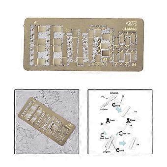 6x 1/35 DIY 3D Puzzle Model Messing Hængsel Stencil Landskab Håndværk Samlerobjekter