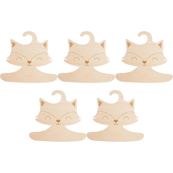 Pack Of 5 Baby Wooden Clothes Hangers Non-slip Children's Clothes Hangers For Baby Clothes