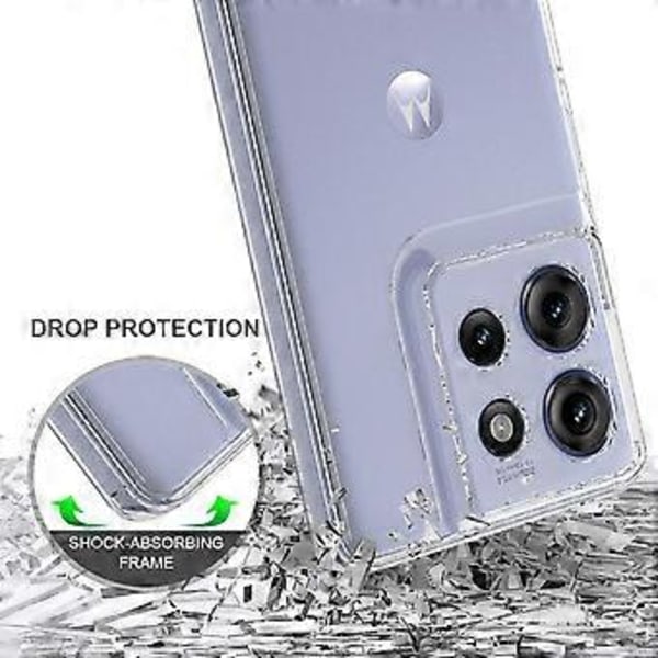 För Motorola Edge 50 5G Transparent Mobilskal TPU+Akryl Stöttåligt Telefonskydd()