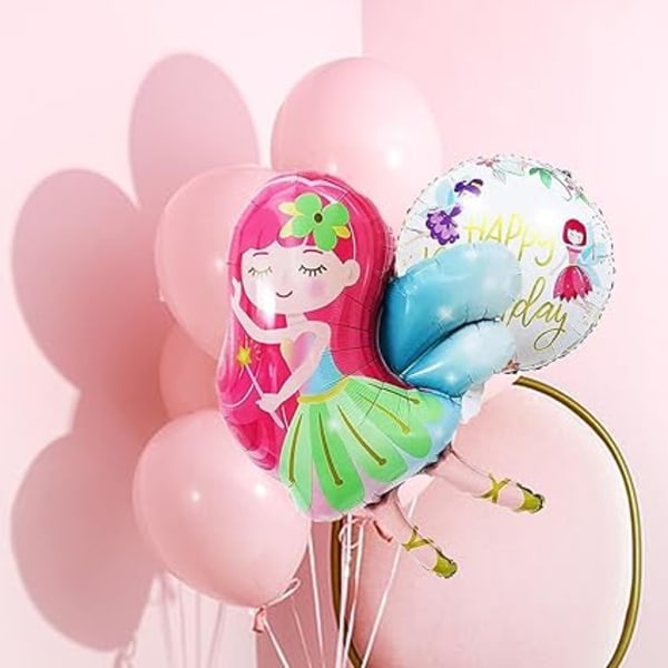 5 st älva ballonger, grattis på födelsedagen folieballong, älva ballong, söt