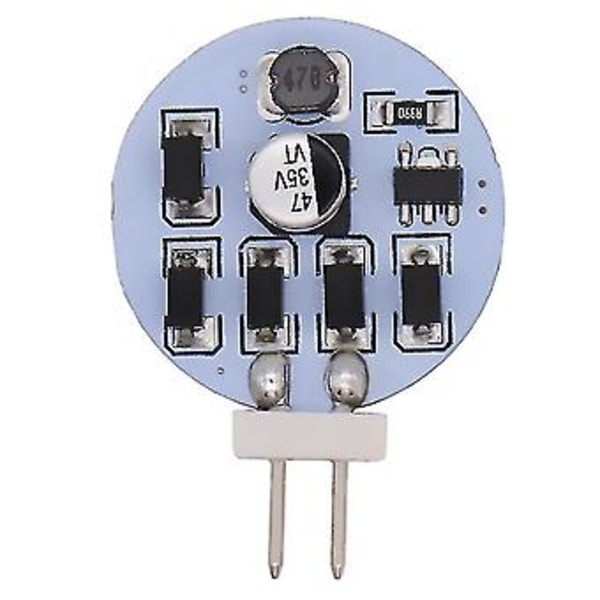 Varmt vita G4 runda LED-lampor, 2W ersätter 20W bas halogenlampa, 12V AC/10-30V DC, G4-belysning för infällda ( )