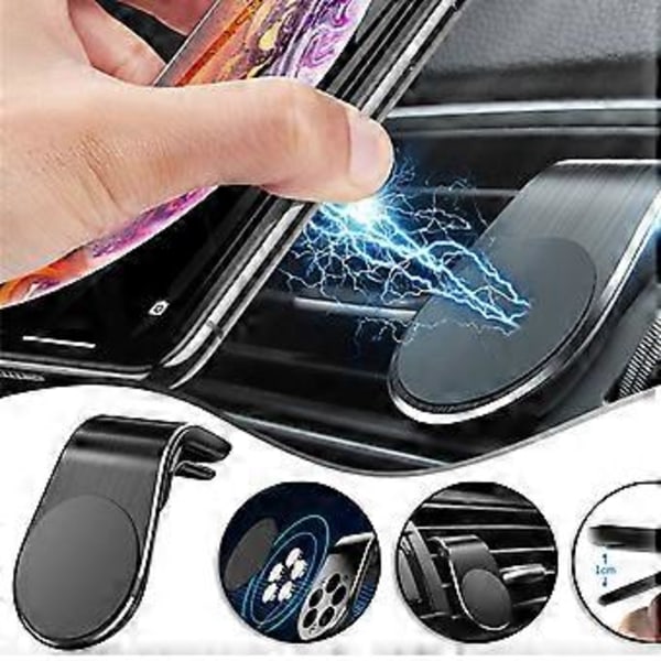 Mini Magnetisk Luftventil Bilholder Smarttelefon GPS Holder Stativ Vugge For Telefon