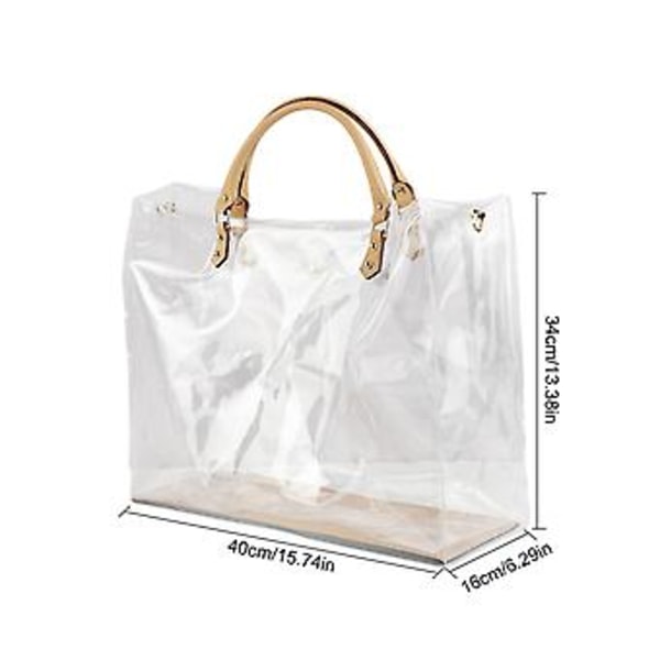 Transparent PVC DIY Handväska Kit Handgjord Presentväska - Hållbar & Vattentät Tote Bag ( )
