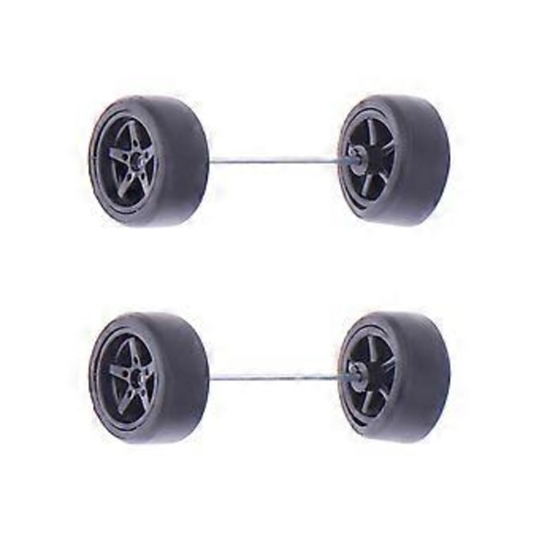 1: 64 Pyörät ja Renkaat Sarja Pyörät Malli Kulutusta Kestävä RC Päivitys Osa RC Renkaat Pyörän Vanteella Lapsille Aikuisille Pojille RC Kuorma-auto Tarvikkeet (musta)