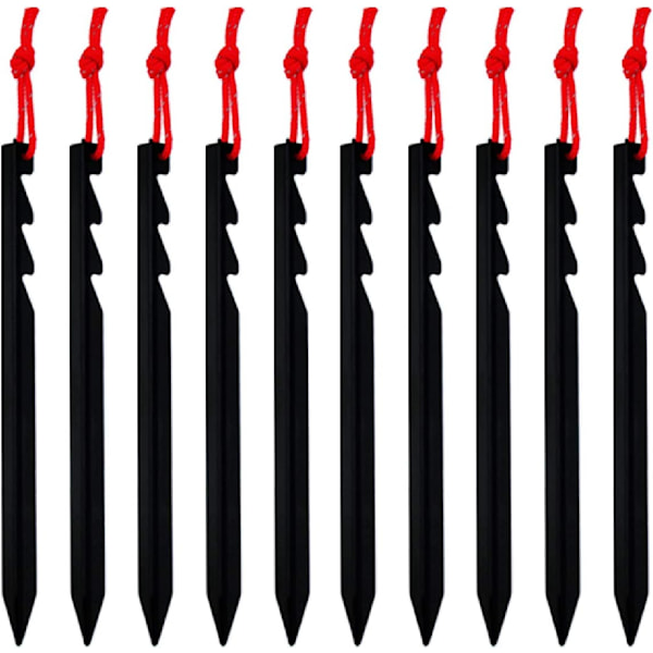 Telttanke 18cm Aluminium Legering Pinde Letvægts Fastgørelses Pinde 10