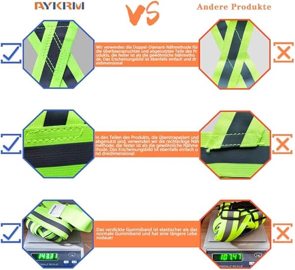 Justerbar refleksvest med høy synlighet