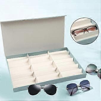 Brille Displayboks Brilleholder Organizer Brilleholder Container Brilleetui (Blå)