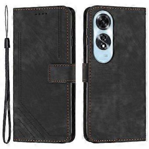För Oppo A60 4G Grossist Telefonfodral PU Läder Plånbok Skin-Touch Mobiltelefonskydd (Stil A)