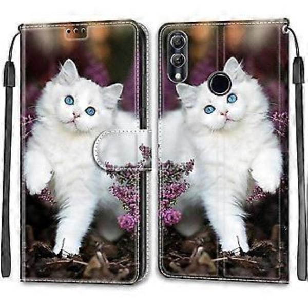 (Style 13) ChoosEU Etui til Huawei P Smart 2019 Læder Etui med Silikone Stødsikkert Wallet Flip Etui og Folio Stand Funktion Stilfuldt Mønster til Piger