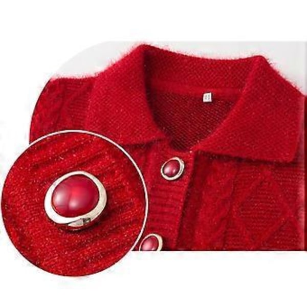 Tjock Krage Mamma Kläder Stickad Tröja Kofta Medelålders och Äldre Tröja Vårkläder (XXXL mörklila)