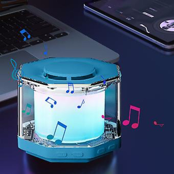 Ulkoilmakäyttöön sopiva pieni subwoofer, värillinen valo, kristallilasi, langaton Bluetooth-kaiutin BU
