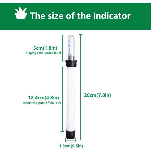 Sats med 4 jordfuktighetsmätare, växtvattennivåindikator, jord