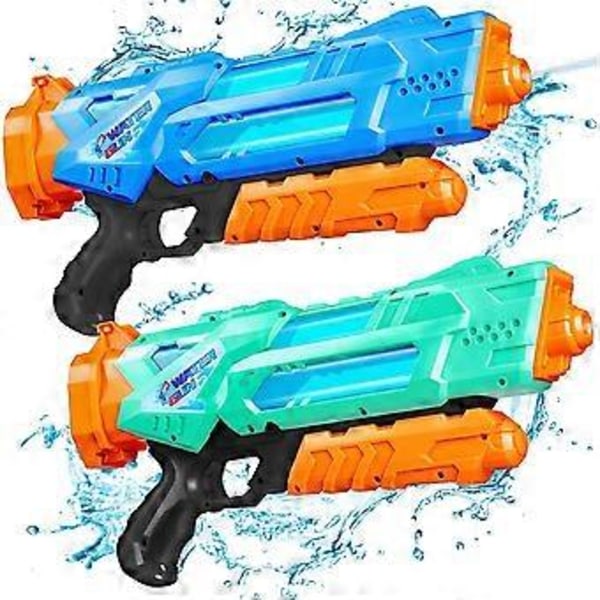 Super Vattenpistoler för Barn och Vuxna - 2-pack Super Vattenblåsare Soaker Squirt Guns 1200cc med Utmärkt Räckvidd - Idéer Presentleksaker för Sommar Utomhus Bad